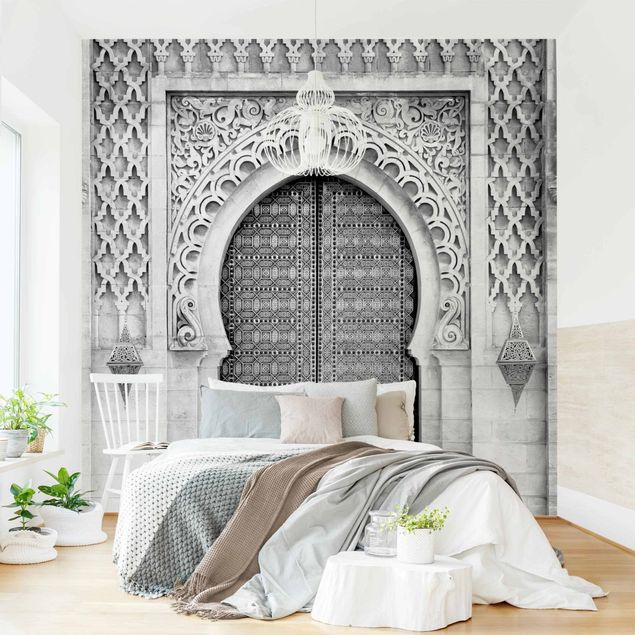 Wanddeko Schlafzimmer Oriental Gate Schwarz-Weiß