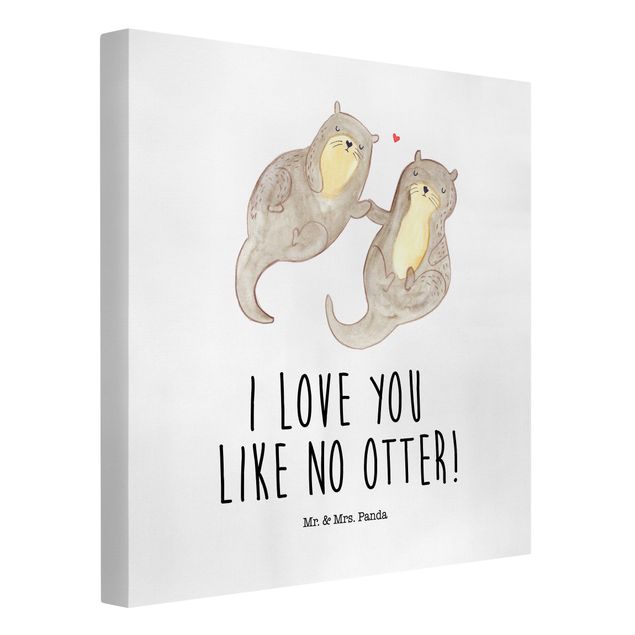 Wanddeko Schlafzimmer Mr. & Mrs. Panda - Otter - I Love You
