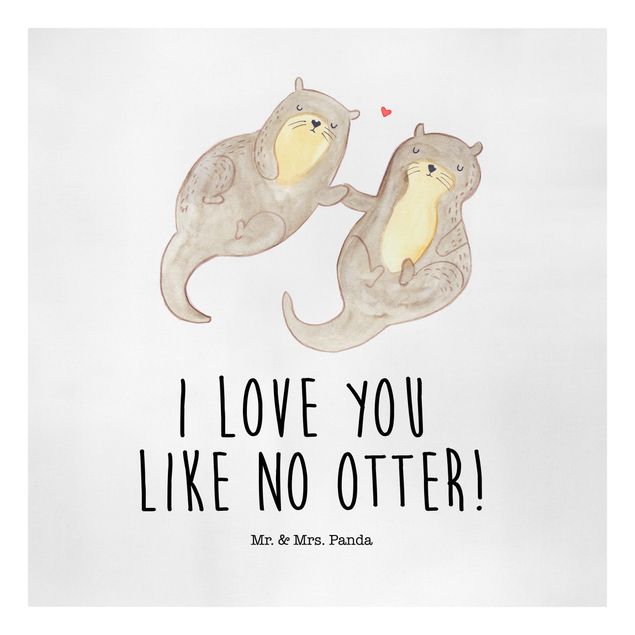 Wanddeko Büro Mr. & Mrs. Panda - Otter - I Love You