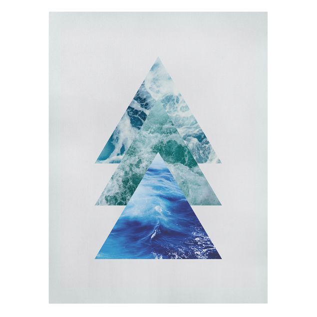 Wanddeko Esszimmer Ozean Dreiecke