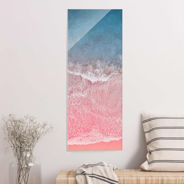 Wanddeko Schlafzimmer Ozean in Pink