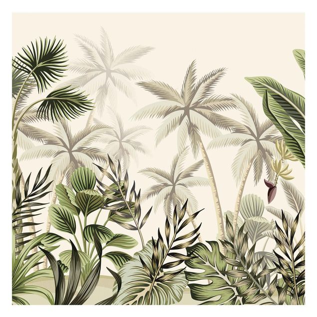 Wanddeko Büro Palmen im Dschungel