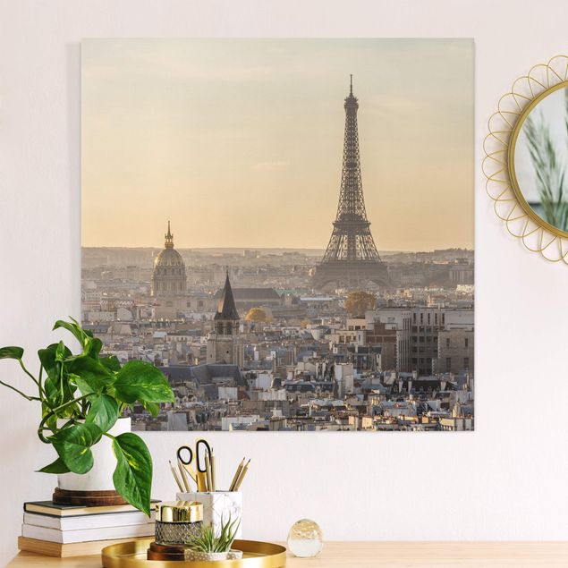 Wanddeko beige Paris im Morgengrauen