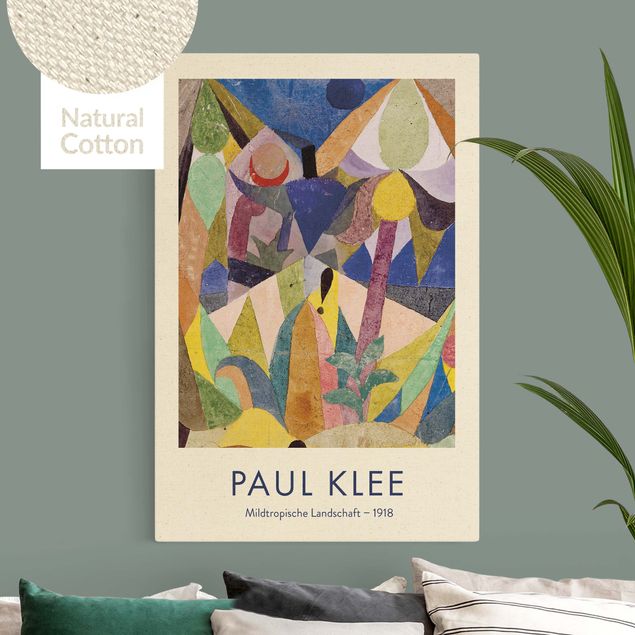Wanddeko bunt Paul Klee - Mildtropische Landschaft - Museumsedition
