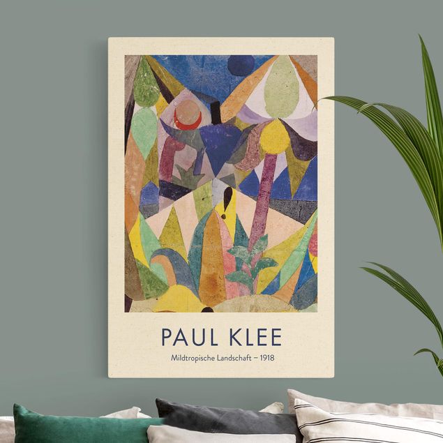 Wanddeko Wohnzimmer Paul Klee - Mildtropische Landschaft - Museumsedition