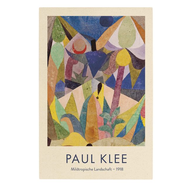 Wanddeko über Sofa Paul Klee - Mildtropische Landschaft - Museumsedition