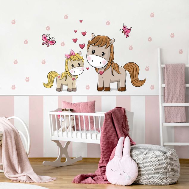 Wanddeko Mädchenzimmer Pferd Pony Set