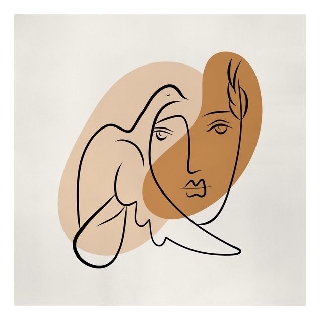 Wanddeko Praxis Picasso Interpretation - Dame mit Taube