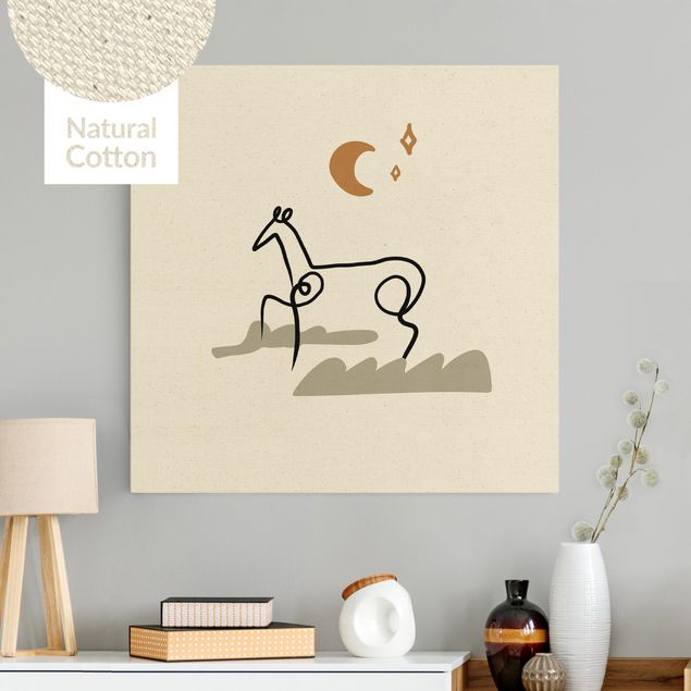 Wanddeko beige Picasso Interpretation - Das Pferd