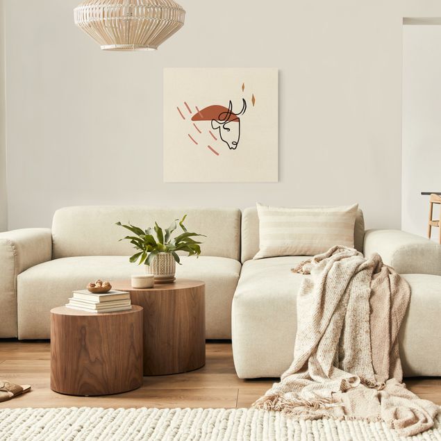 Wanddeko über Sofa Picasso Interpretation - Stier