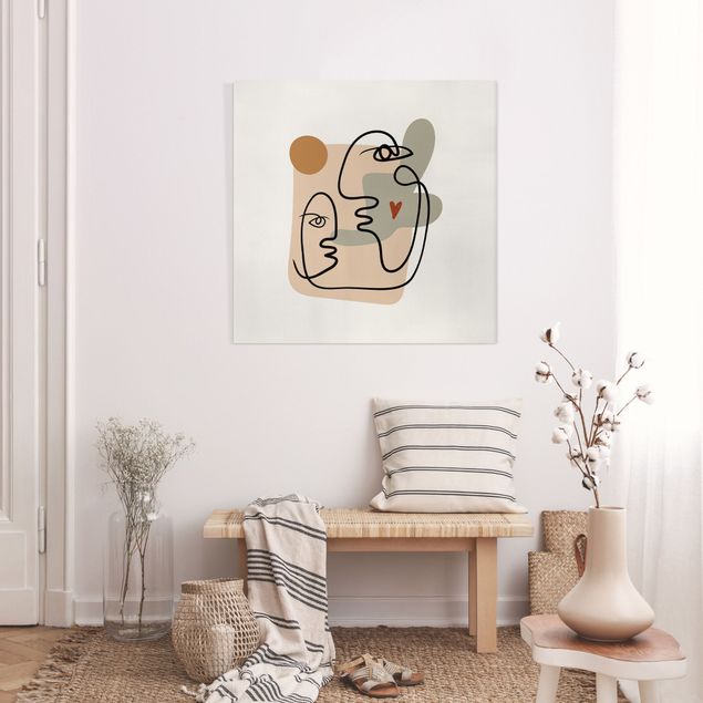 Wanddeko Wohnzimmer Picasso Interpretation - Wangenkuss
