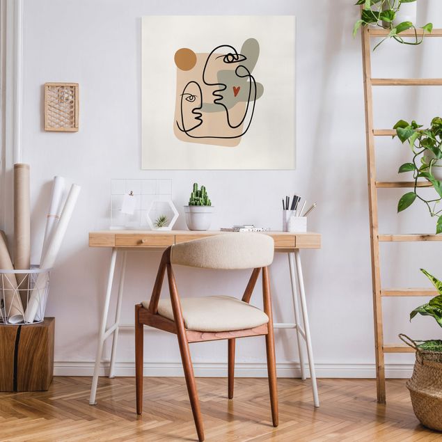 Wanddeko Schlafzimmer Picasso Interpretation - Wangenkuss