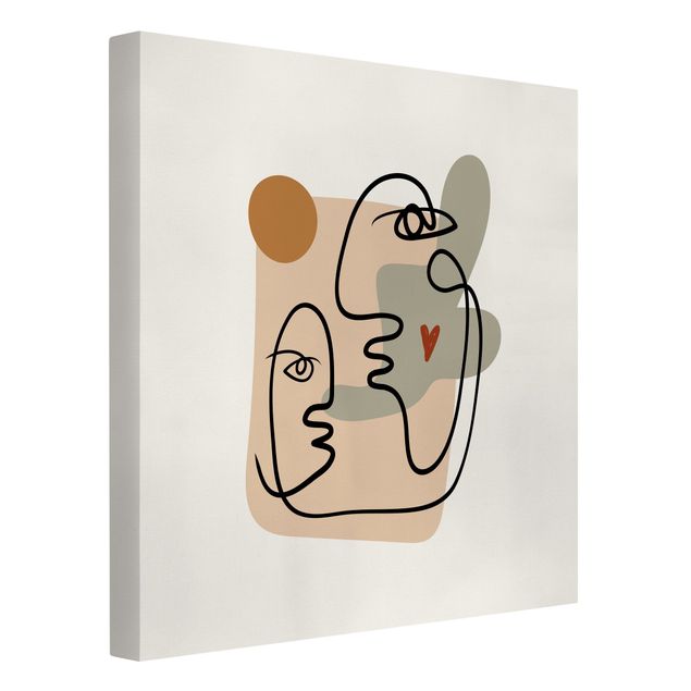 Wanddeko Büro Picasso Interpretation - Wangenkuss