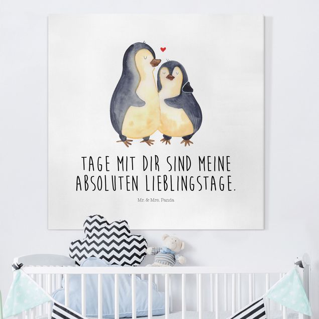 Wanddeko Wohnzimmer Mr. & Mrs. Panda - Pinguin - Lieblingstage