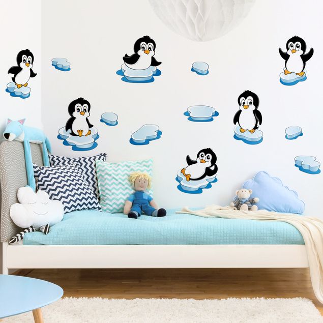 Wanddeko Babyzimmer Pinguin Kinderzimmer Set