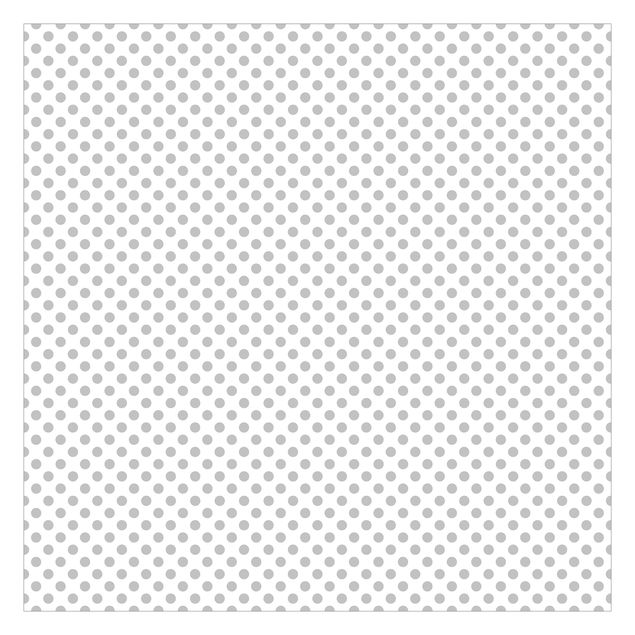 Wanddeko Mädchenzimmer Punkte Grau auf Weiß