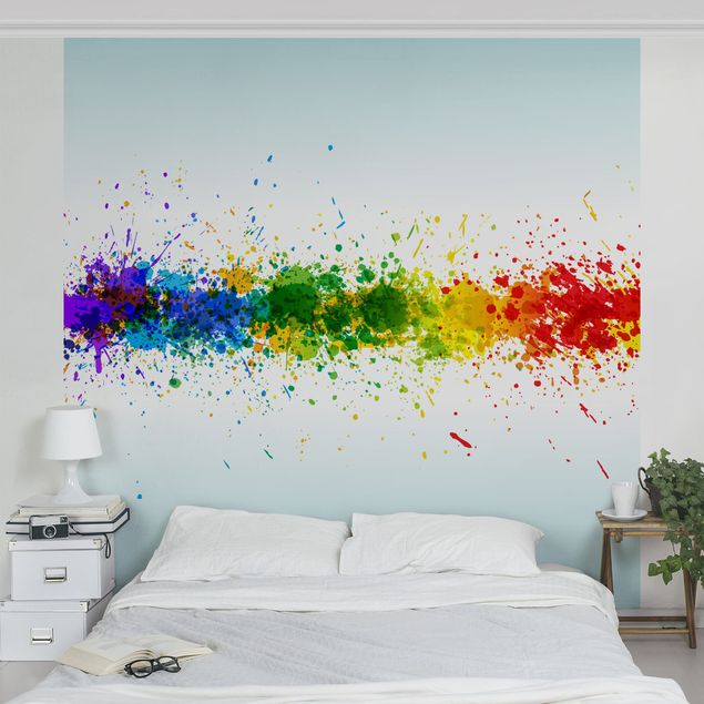 Wanddeko Schlafzimmer Rainbow Splatter