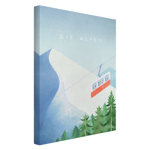 Wanddeko Flur Reiseposter - Alpen