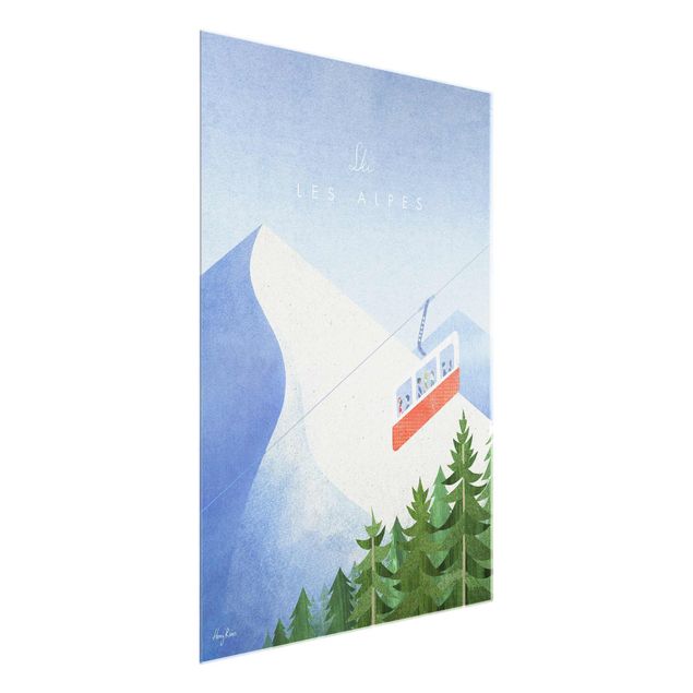 Wanddeko Esszimmer Reiseposter - Les Alpes