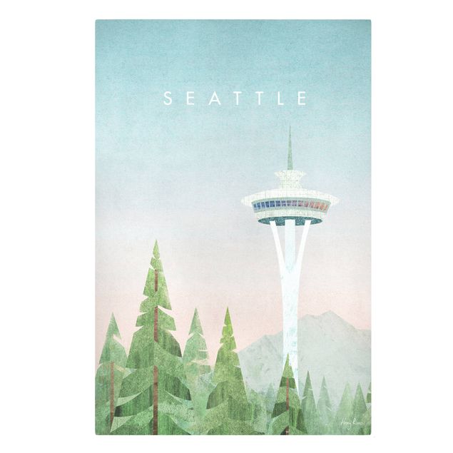 Wanddeko Büro Reiseposter - Seattle