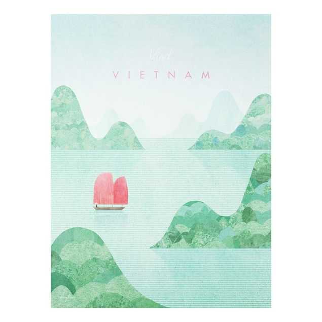 Wanddeko grün Reiseposter - Vietnam