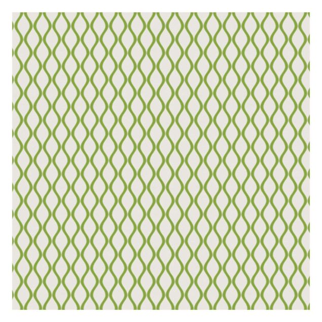 Wanddeko grün Retro Muster mit Wellen in hellgrün