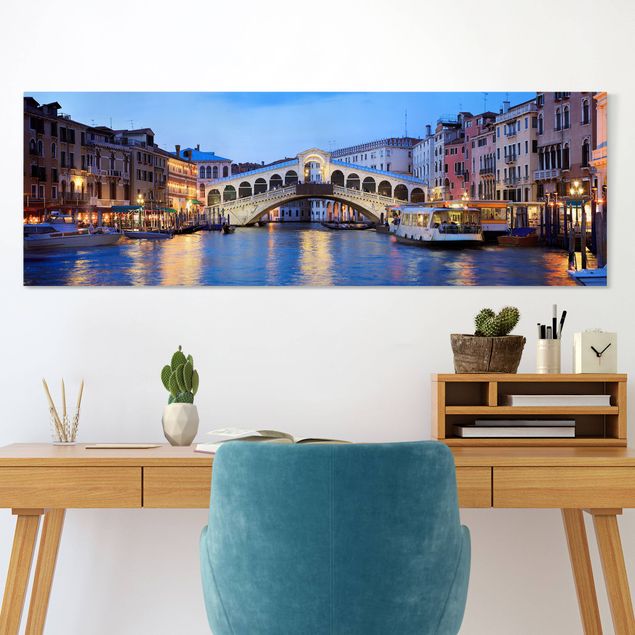 Wanddeko blau Rialtobrücke in Venedig