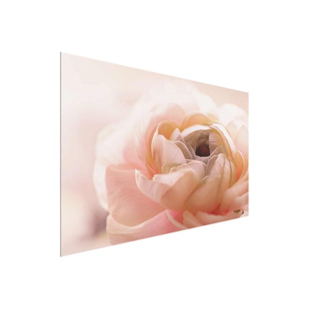 Wanddeko Esszimmer Rosa Blüte im Fokus