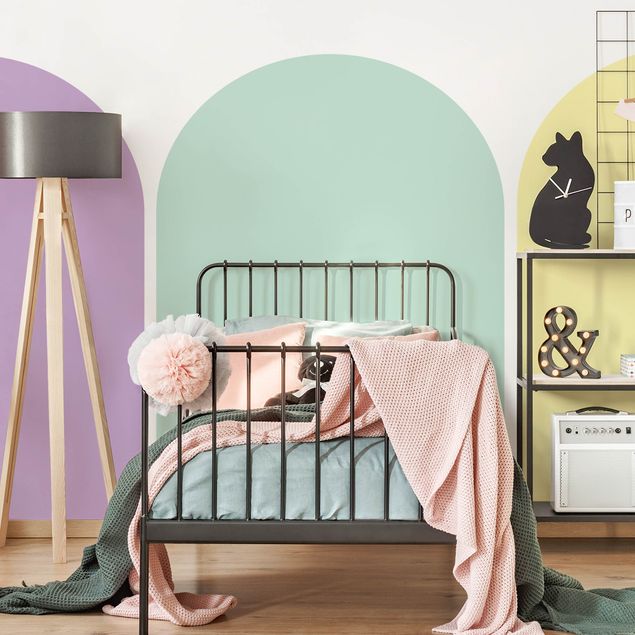 Wanddeko Babyzimmer Rundbogen - Pastellmint