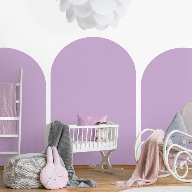 Wanddeko Babyzimmer Rundbogen - Violett