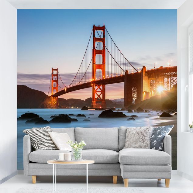 Wanddeko Schlafzimmer San Francisco bei Dämmerung