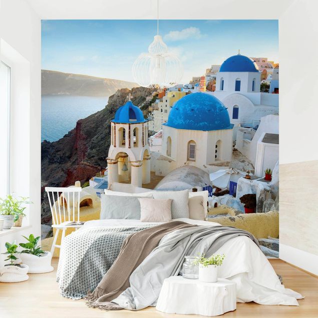 Wanddeko Schlafzimmer Santorini