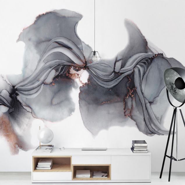 Wanddeko Schlafzimmer Schwarze Medusa mit Kupferglanz