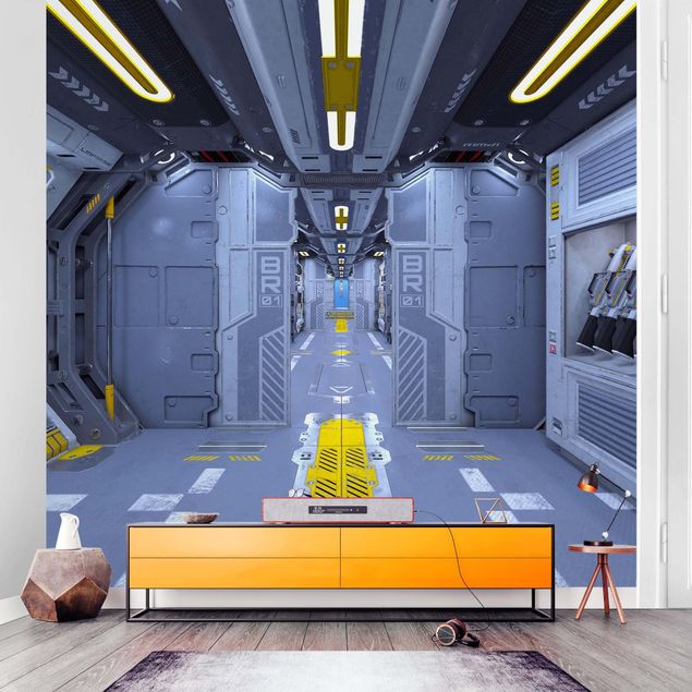 Wanddeko Wohnzimmer Sci-Fi Raumschiff Innenraum