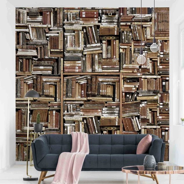 Wanddeko Wohnzimmer Shabby Bücherwand