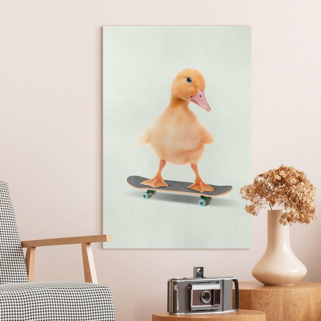 Wanddeko Wohnzimmer Skate Ente