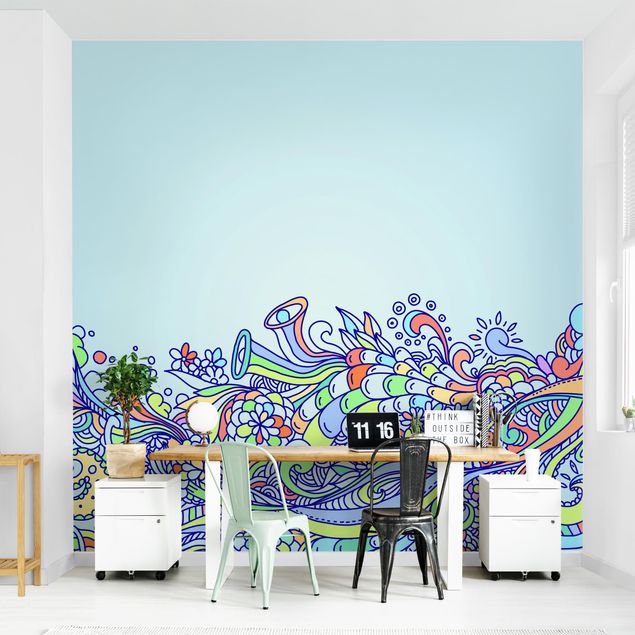 Wanddeko Büro Sommerlicher Blütentraum