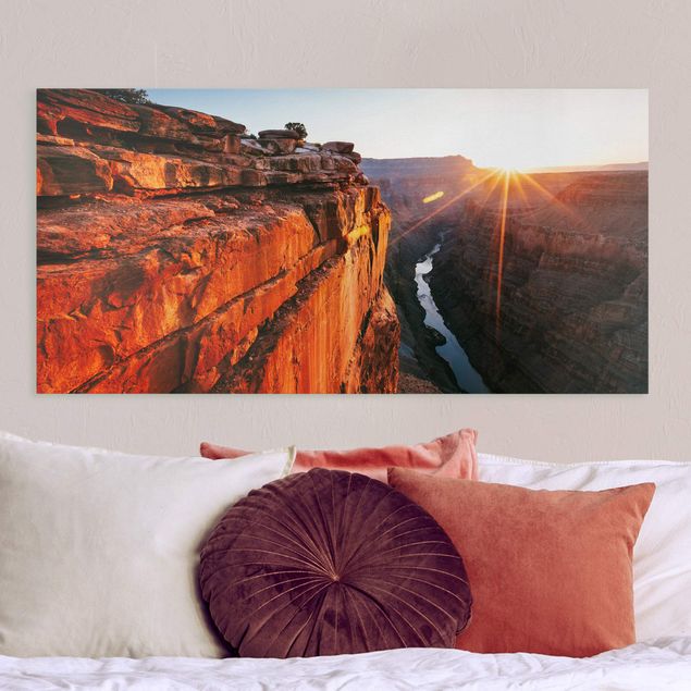 Wanddeko Wohnzimmer Sonne im Grand Canyon