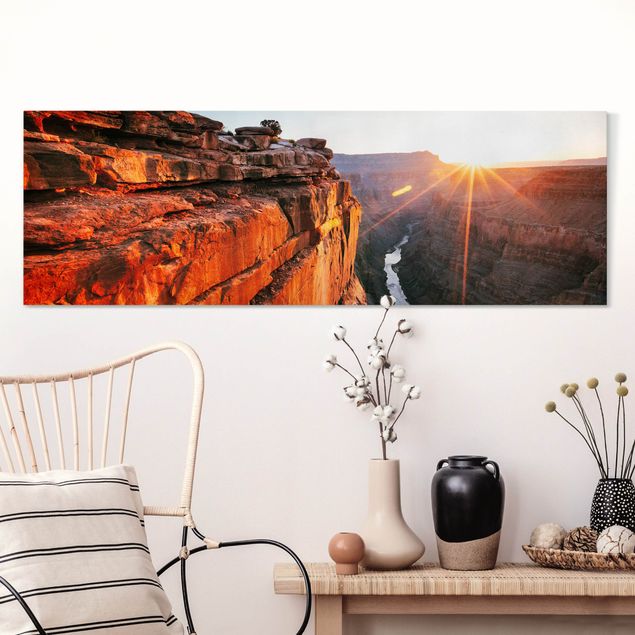 Wanddeko Wohnzimmer Sonne im Grand Canyon