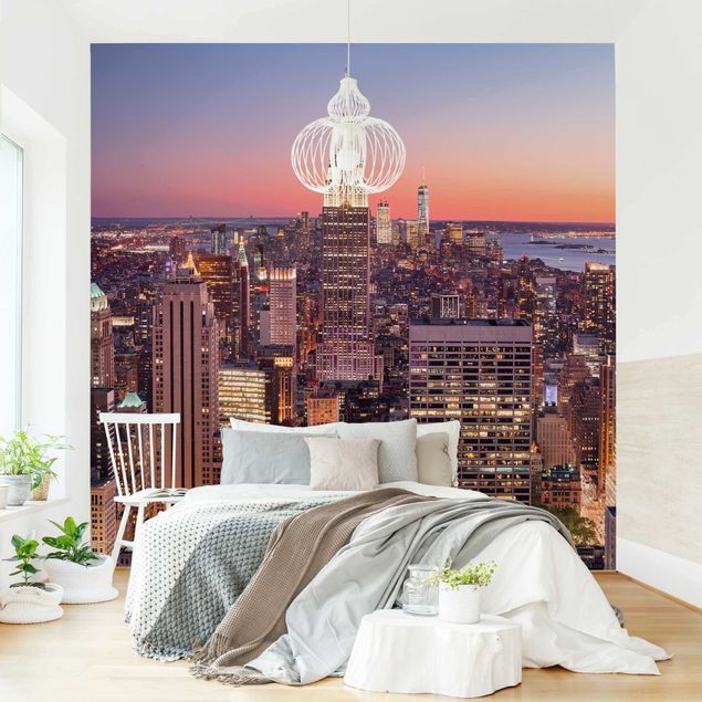 Wanddeko Schlafzimmer Sonnenuntergang Manhattan New York City