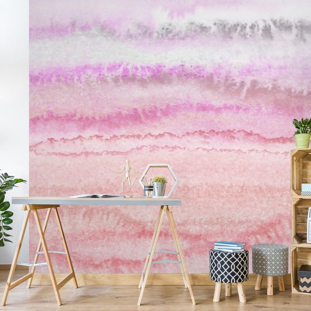 Wanddeko Flur Spiel der Farben in Pink
