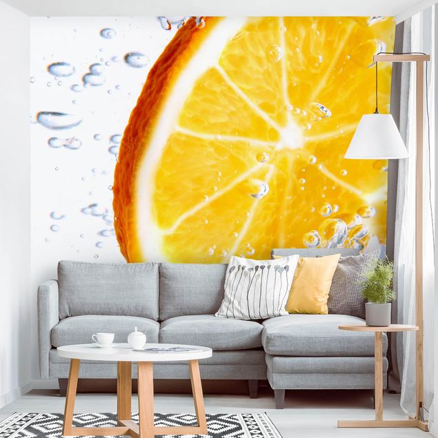 Wanddeko Büro Splash Orange