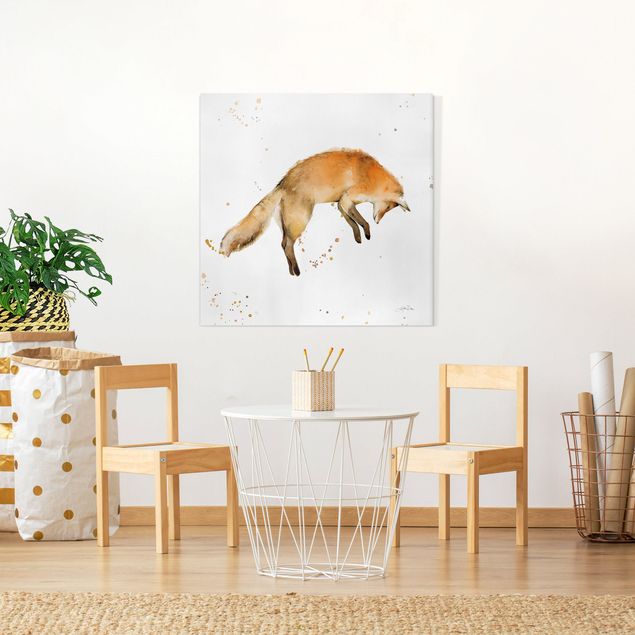 Wanddeko Jungenzimmer Springender Fuchs