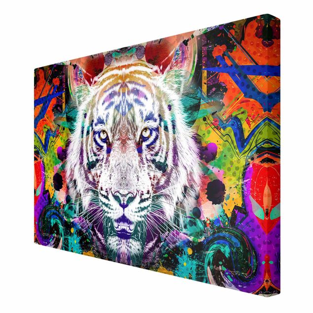 Wanddeko Jugendzimmer Street Art Tiger