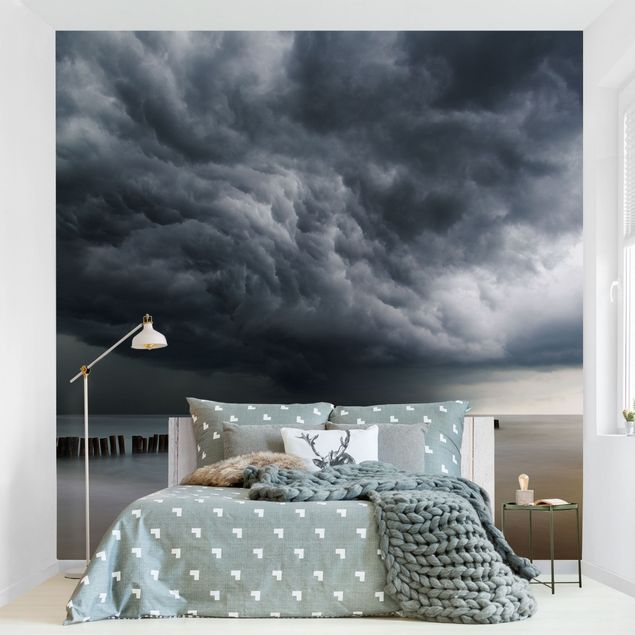 Wanddeko Schlafzimmer Sturmwolken über der Ostsee