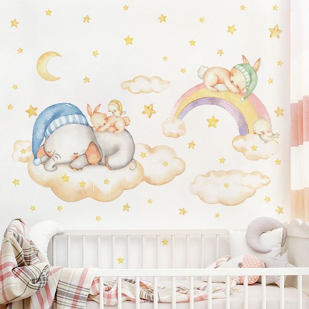 Deko Kinderzimmer Süße Träume Wolken Sterne Set