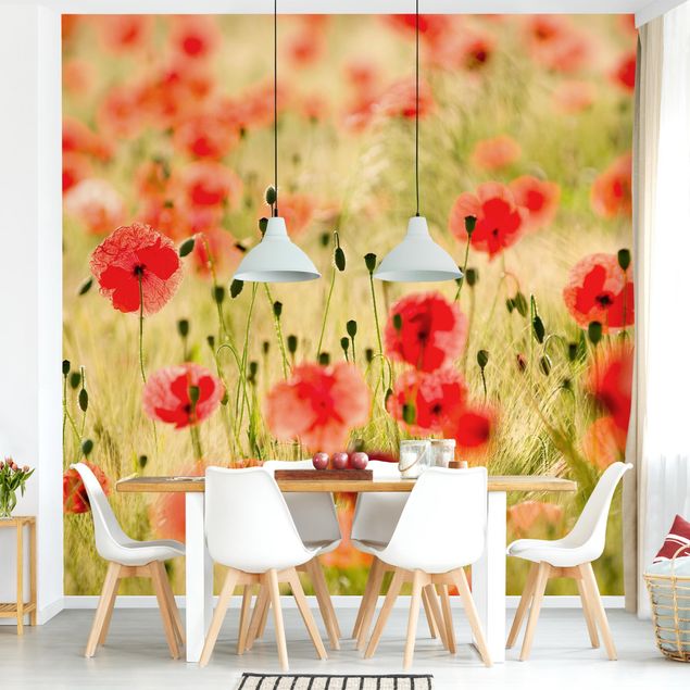 Wanddeko Wohnzimmer Summer Poppies