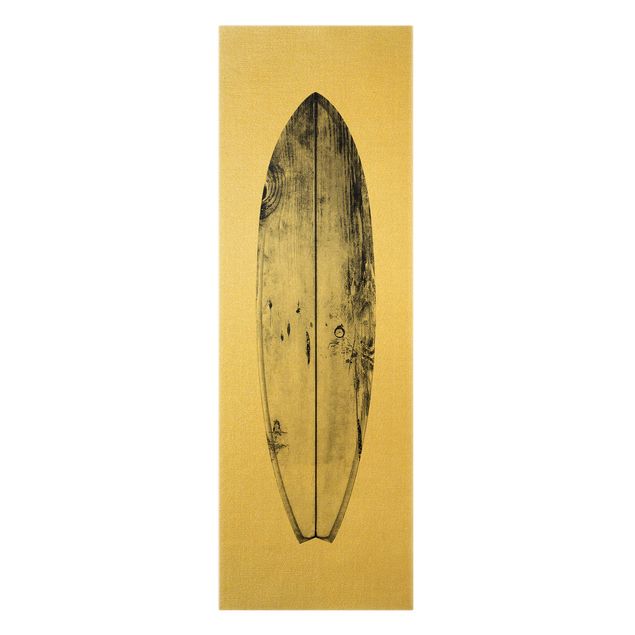 Wanddeko Treppenhaus Surfboard