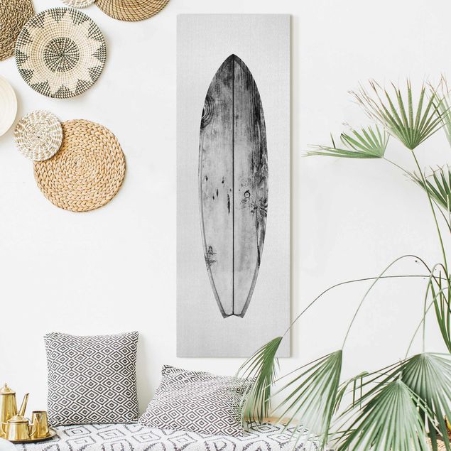 Wanddeko Wohnzimmer Surfboard