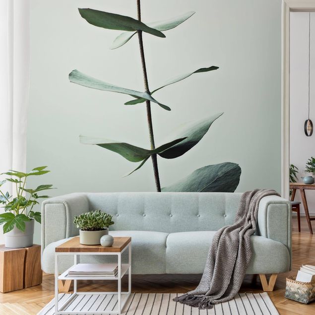 Wanddeko Wohnzimmer Symmetrischer Eukalyptuszweig